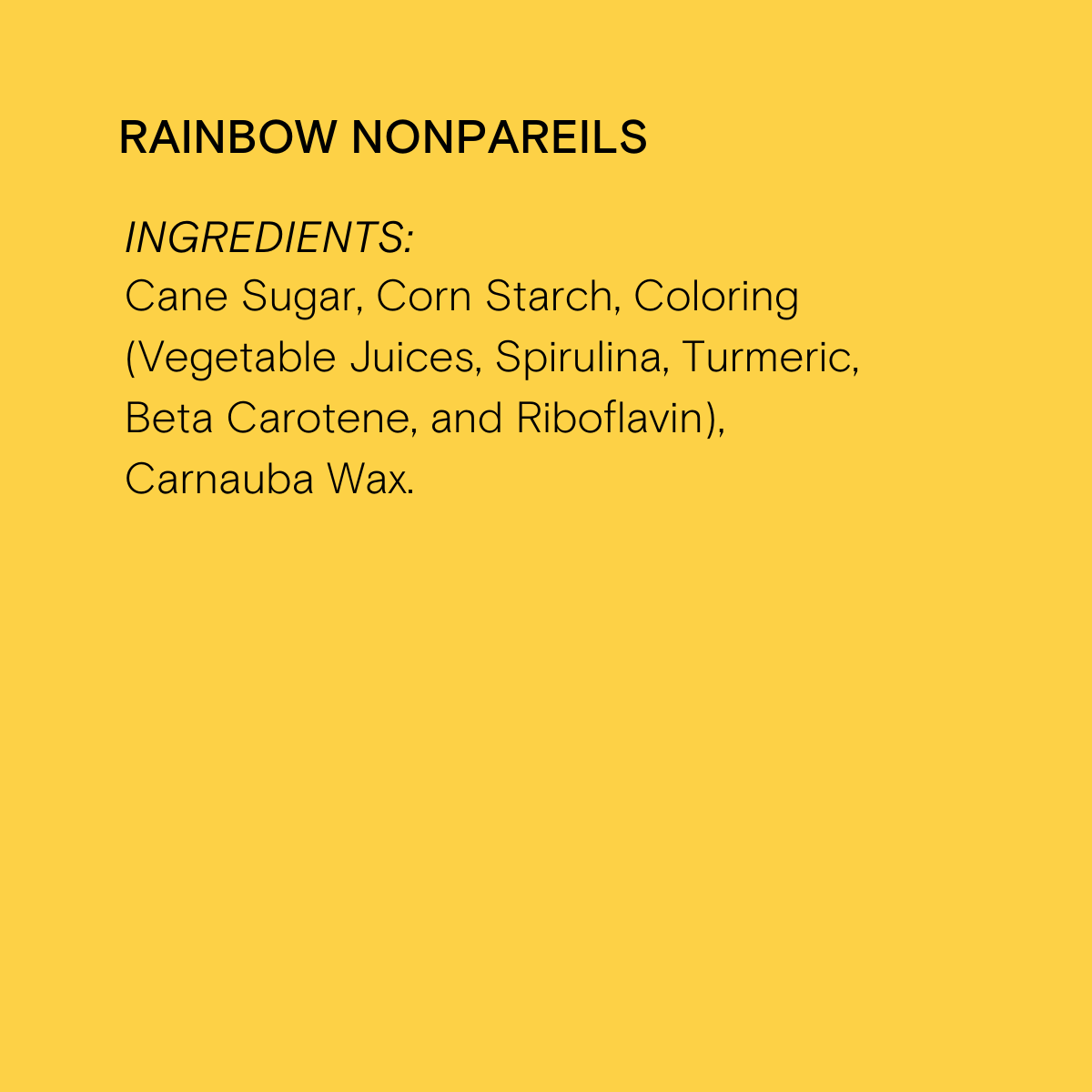 Dye-Free Rainbow Nonpareils, 1LB Bag
