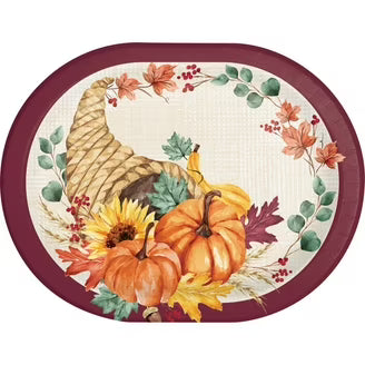 Fall Feast Oval Plate