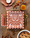 Rust Ric Rac Paper Plates