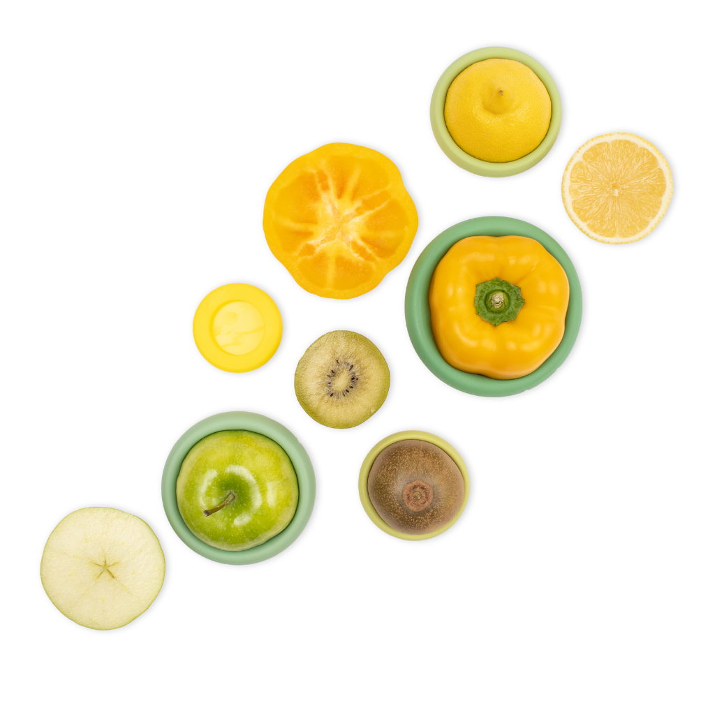Reusable Silicone Food Savers – Sage Green (Set of 5)