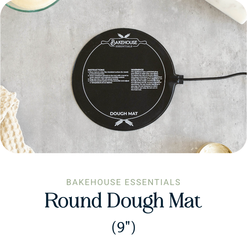 Bakehouse Essentials 9" round heated proofing Dough Mat