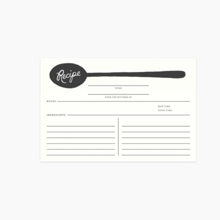 Recipe Card Charcoal Spoon