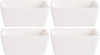 Fiddle and Fern Square Mini Taster Bowls, Set of 4, 5 Oz