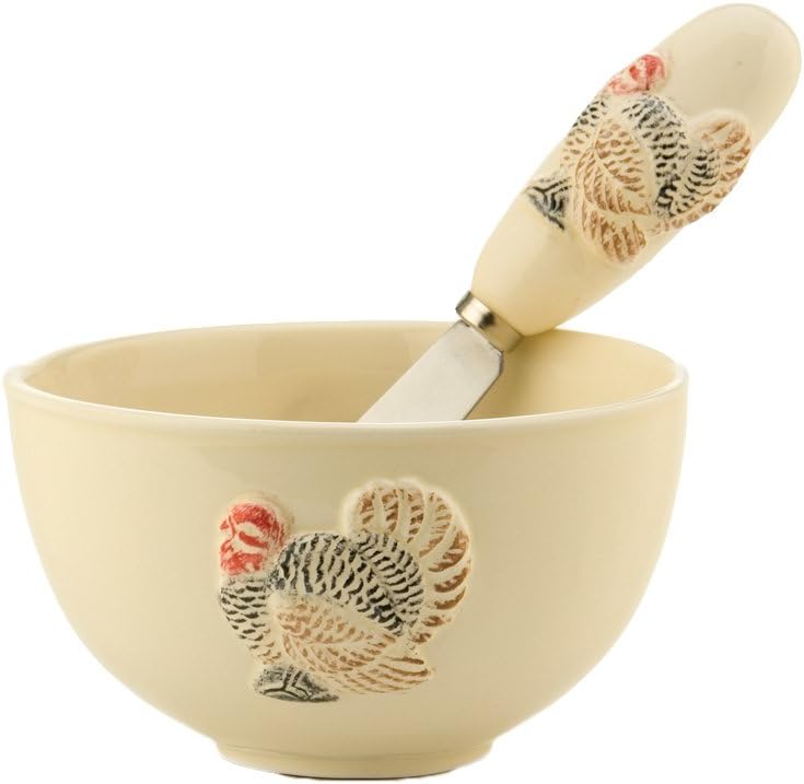 Bowl And Spreader Set Turkey