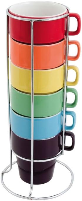 Cappuccino Set Tower With Stand Ceramic