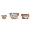 Glass Bowl with Hand-Woven Lattice