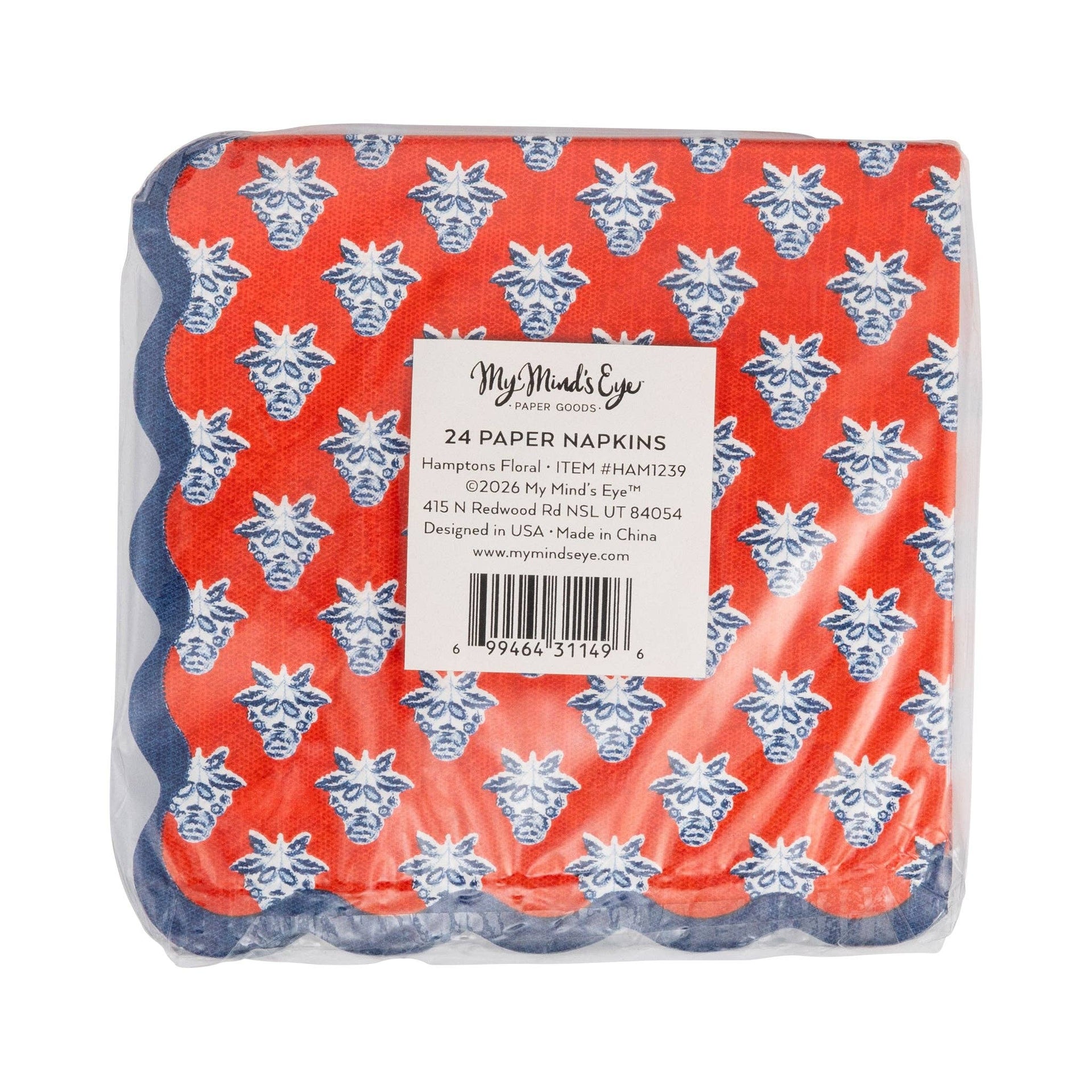 HAM1239 - Floral Paper Cocktail Napkin