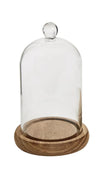 Cloche with Ball Handle and Wood Base