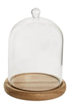 Cloche with Ball Handle and Wood Base