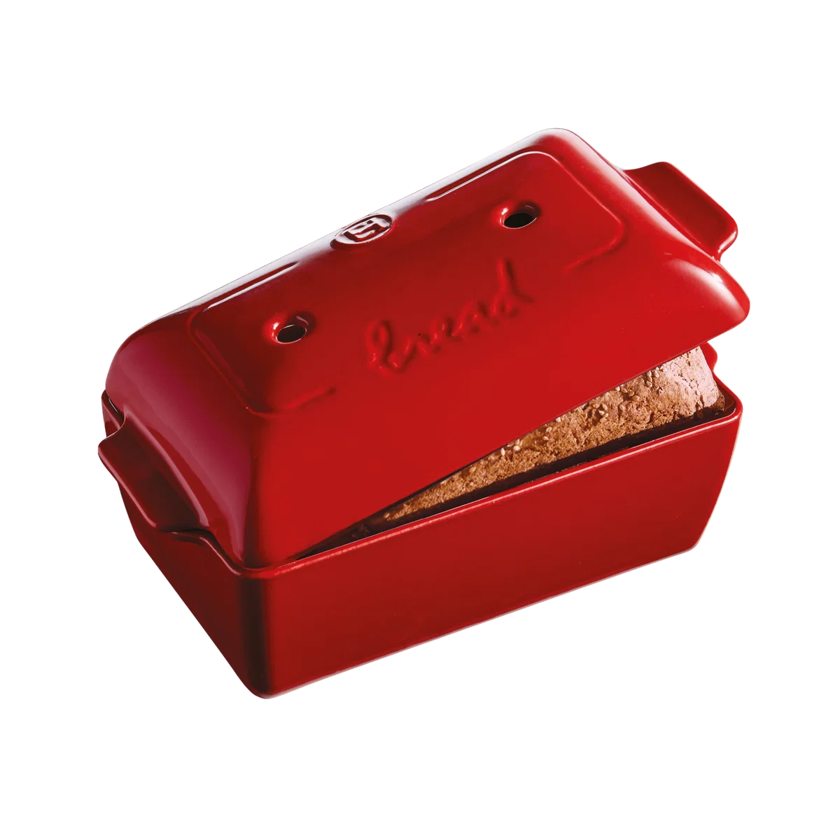 Emile Henry Ceramic Bread Loaf Baker in Burgundy