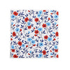Red White and Bloom Floral Paper Cocktail Napkin