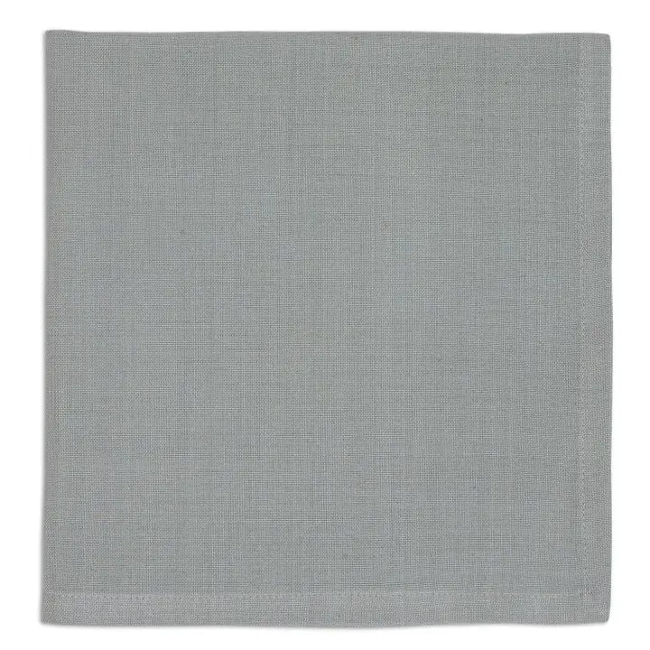 Gray textured square napkin on a white background