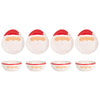 Set of Santa Claus face dishes on a white background