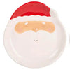 Santa Claus face dish on a white background