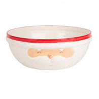 Santa Claus face bowl on a white background