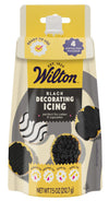 Wilton black decorating icing package on a white background