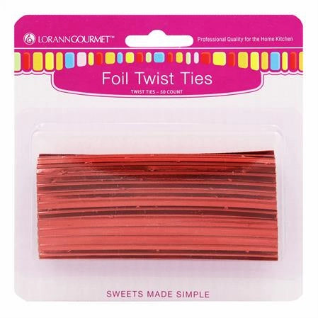 LorAnn Metallic Foil Twist Ties - 50 ct.