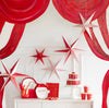 Santa Face Shaped Paper Plates with Gold Foil