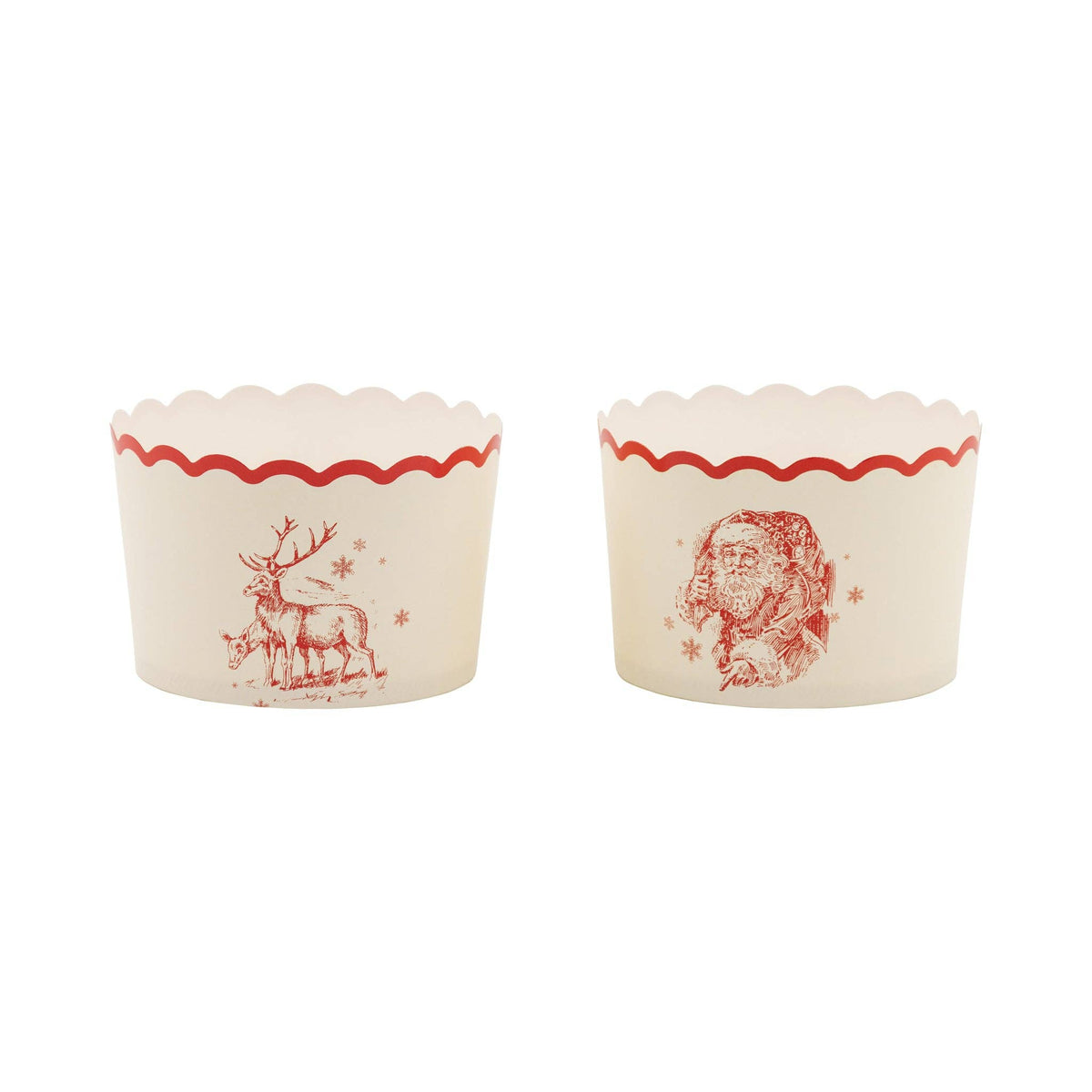 JUMBO Traditional Santa Deer 8 oz Baking Cups