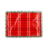 Red Plaid Paper Serving Platters 12" x 17"