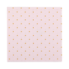 Pink napkin with gold polka dots on a white background
