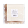 Brown Gingham Edge Cocktail Napkin (24ct)