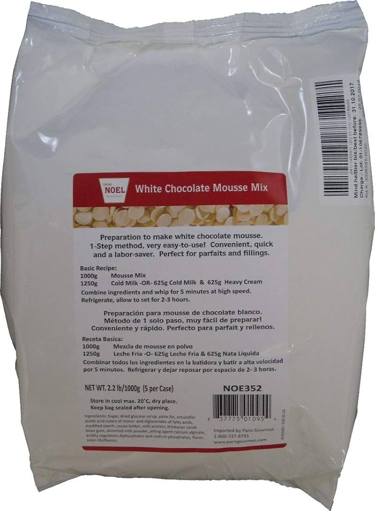 Mousse Mix White Chocolate 5/2lb
