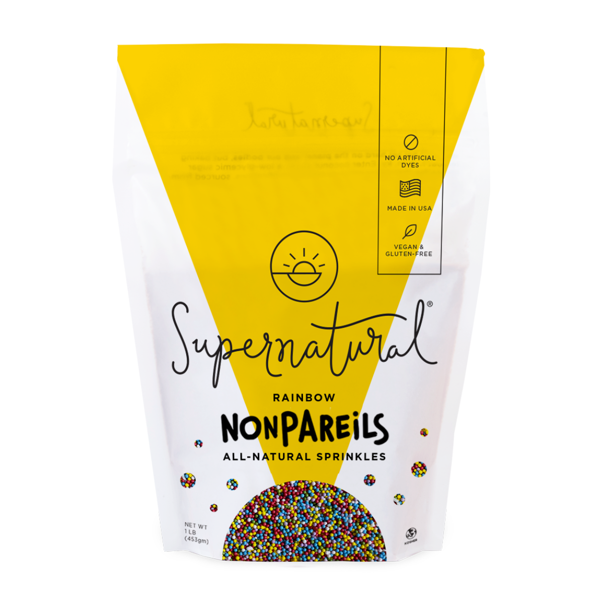 Dye-Free Rainbow Nonpareils, 1LB Bag