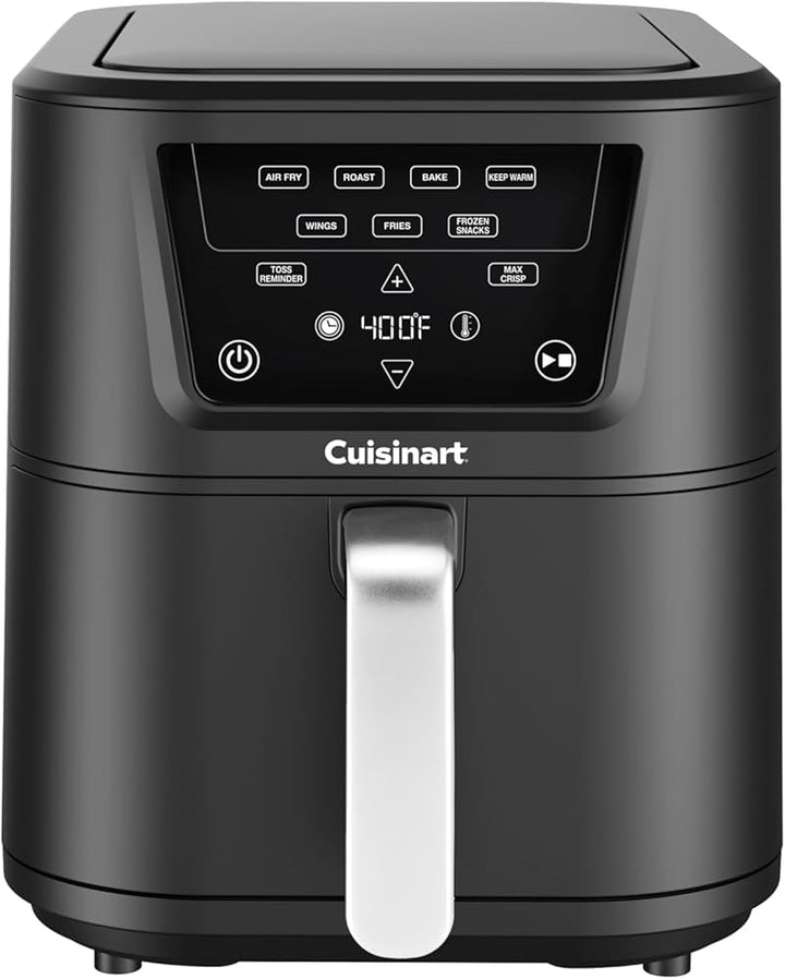 Cuisinart air fryer with digital control panel on a white background