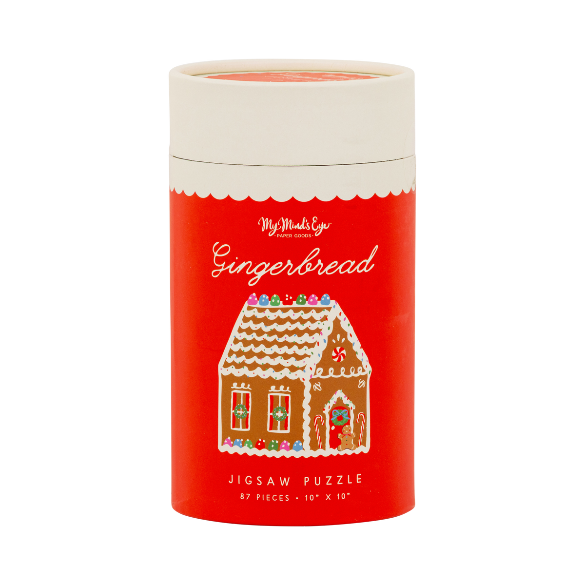 Gingerbread House Shaped Jigsaw Puzzle 87pc