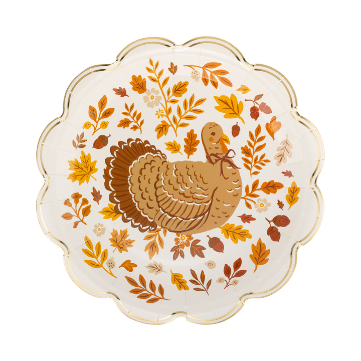 Turkey Foliage Paper Plates