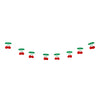 Cherries banner with green leaves on a white background