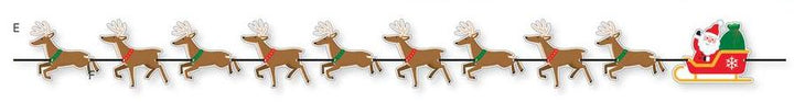 Santa and His Reindeer Banner