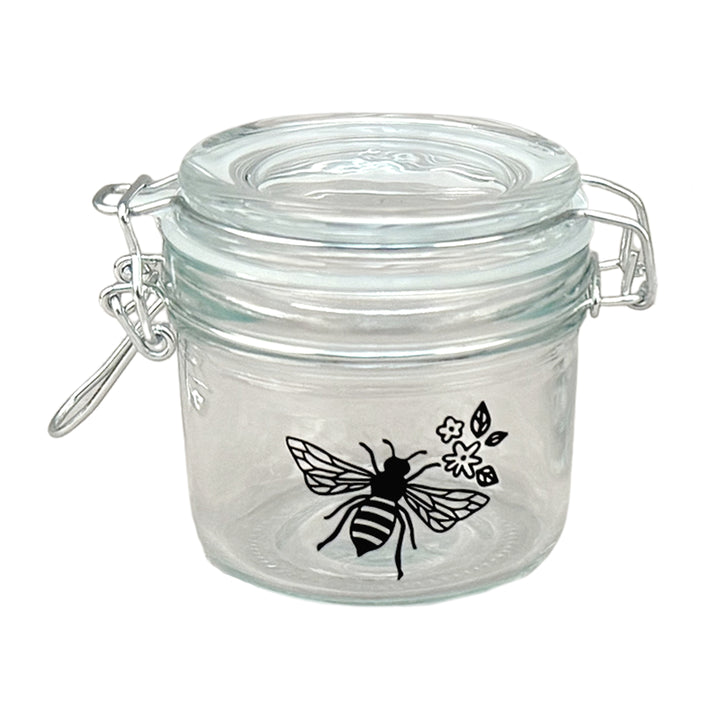 Honeycomb Bee Clip Top Jar - 6 oz