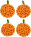 Coaster Pumpkin Felt 4/cs (dis)