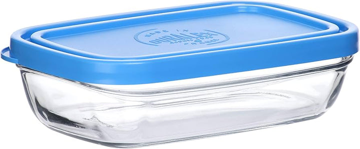 Bowl W/Blue Lid Rect