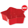 Red star-shaped bowl with a 'New' label on a white background