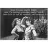 Black and white photo of two women hugging with a text overlay about being there for each other.