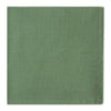 Green cloth napkin on a white background
