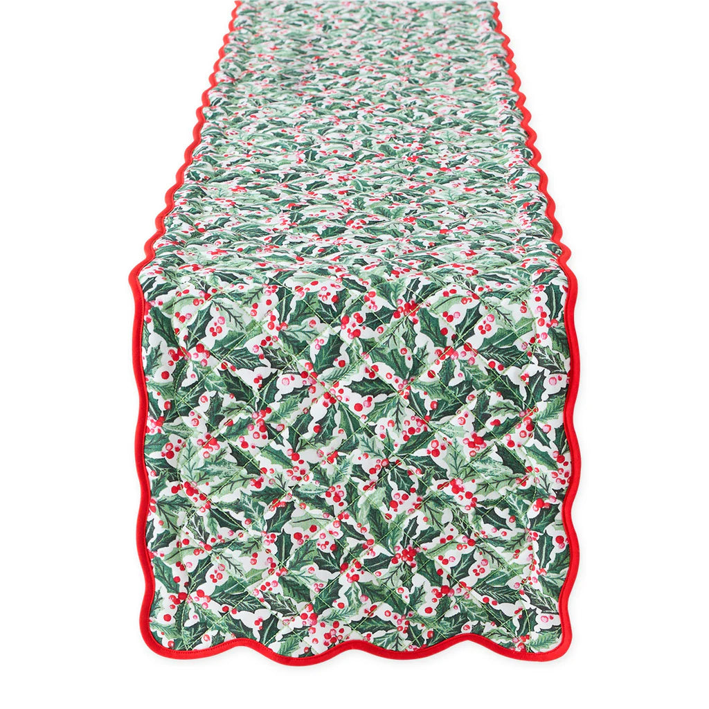 Holly Jolly Quilted Table Runner