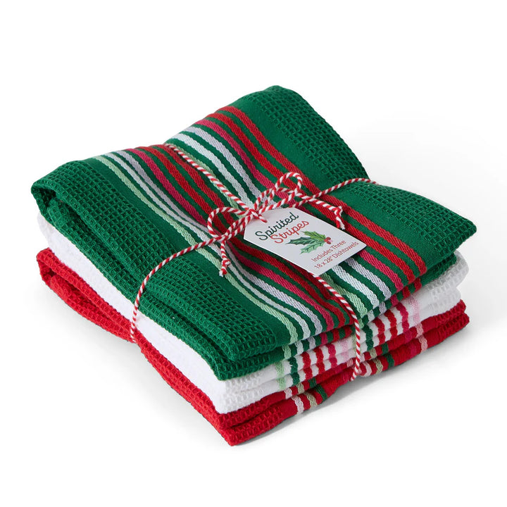 Spirited Stripes Heavyweight Essentials Dishtowel Set of 3