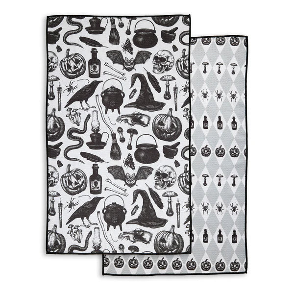 Vintage Halloween Printed Microfiber Dishtowel