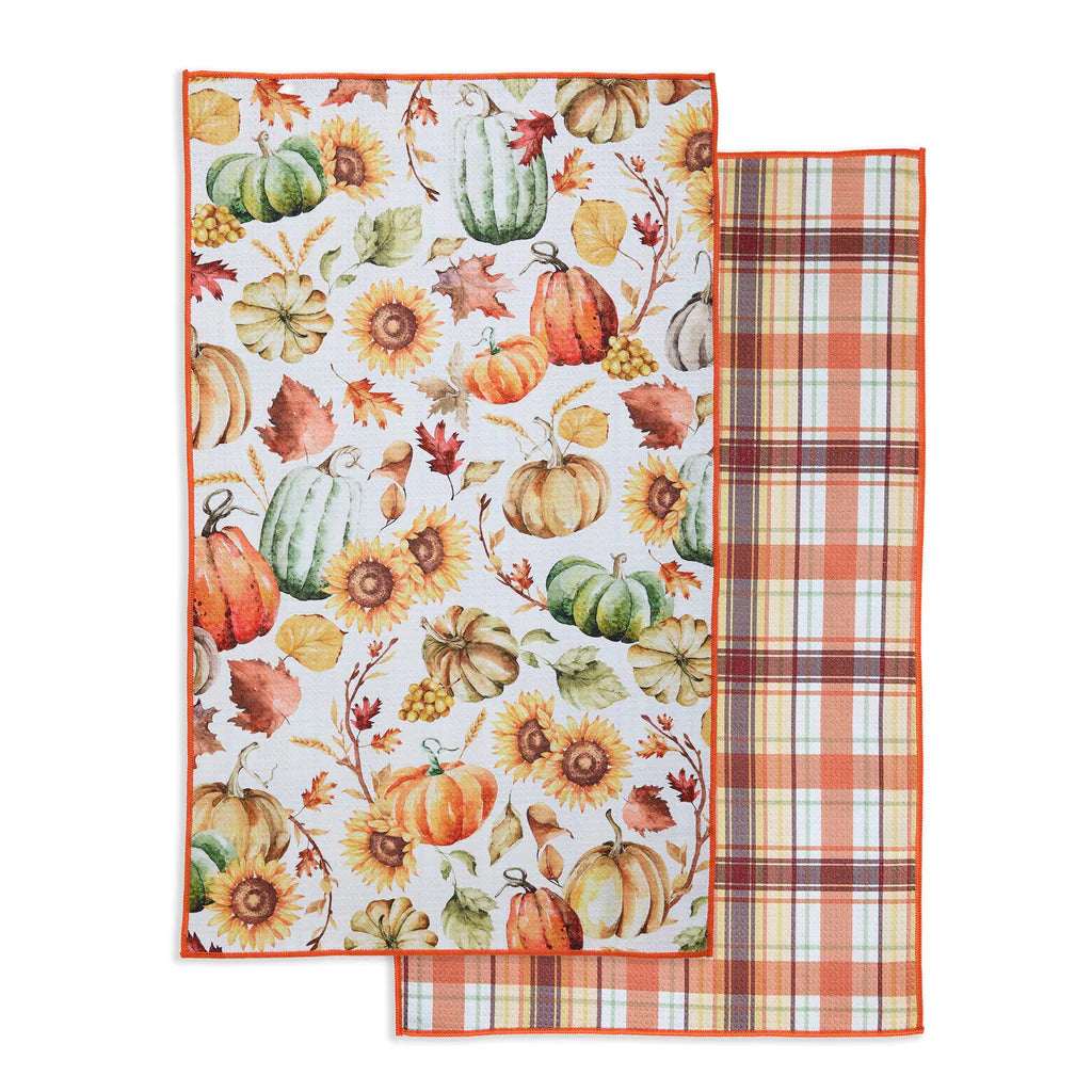 Harvest Pumpkin Printed Microfiber Towel