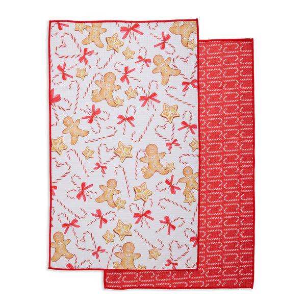 Candy Canes Printed Microfiber Dishtowel