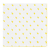 White napkin with yellow lemon pattern