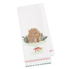 Gingerbread House Embellished Dishtowel