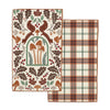 Woodland Stencil Printed Microfiber Dishtowel