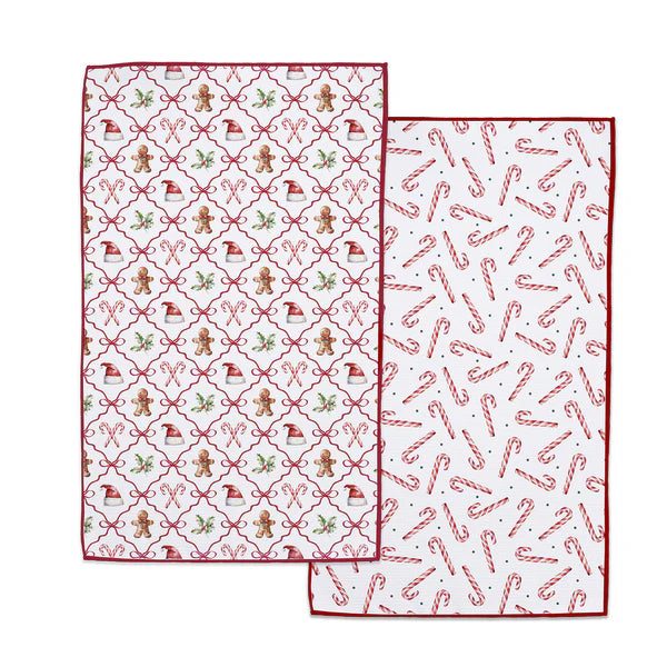 Christmas Bows Printed Microfiber Dishtowel