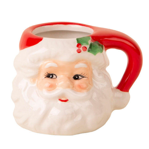 Santa Claus mug with red handle on a white background