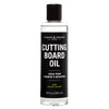 Bottle of Caron & Doucet cutting board oil on a white background